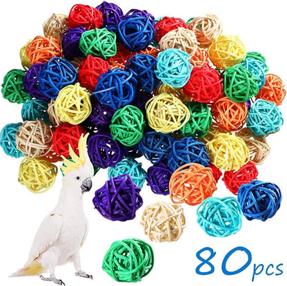 Sumind 80 Pieces Parrot Toy Wooden Blocks Bird Chewing Toys Mini Wood Chips by Sumind