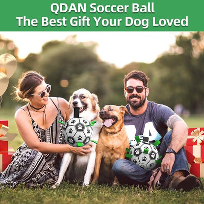 QDAN 2 PCS Dog Toys Soccer Ball Set - Image 2