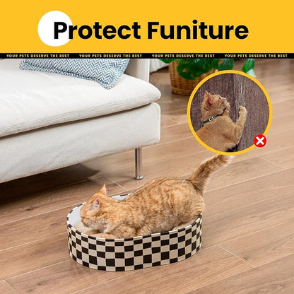 Cat Scratcher Box with 4 Cat Scratching Board Reversible Scratch Pad, Heavy - Image 4