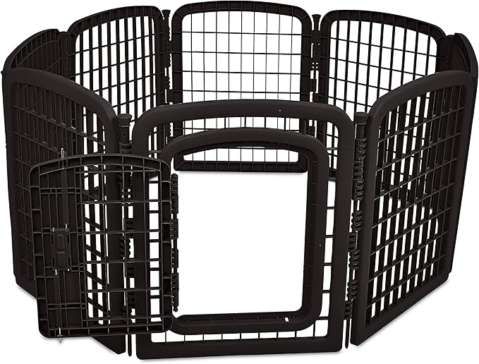 Amazon Basics 8-Panel Octagonal Plastic Pet Pen Fence Enclosure - Image 2