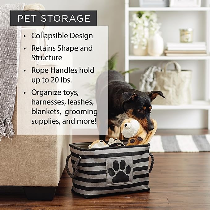 Bone Dry Pet Storage Collection Collapsible Bin, Small Rectangle - Image 9