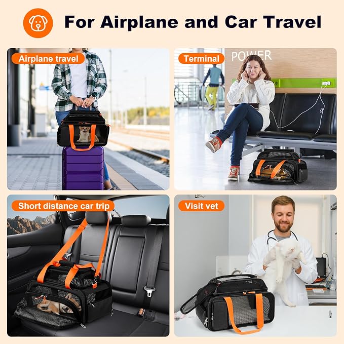 17x12.5x8.5 TSA Approved Expandable pet Carrier - Image 7