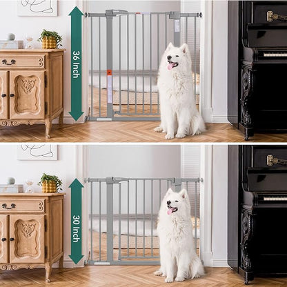 BABELIO 36" Tall Baby Gate, 26-40" Wide Auto Close Pet Gate, PressGuard C5 - Image 2