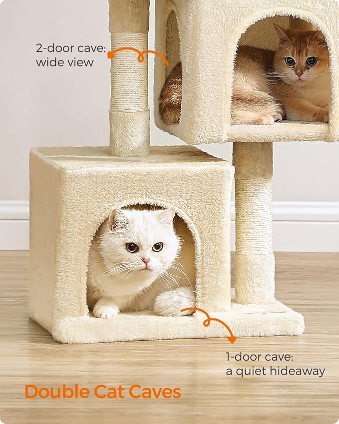 Feandrea Cat Tree, 26.4-Inch Cat Tower, Plush Condo - Image 9