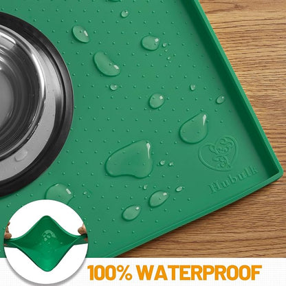 Hubulk Dog Feeding Mat, 100% Waterproof Food Grade Silicone Pet Food and Water - Image 5