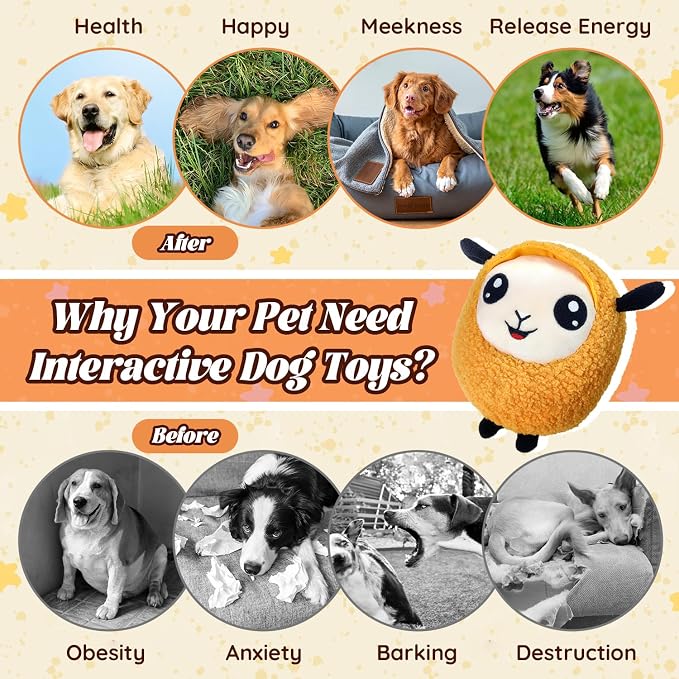 Interactive Moving Dog Toys, 2025 Upgraded Jumping Squeaky Moving Dog Ball - Image 3