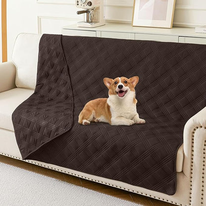 hyha Waterproof Dog Blanket, Reversible Pet Bed Blanket, Soft Sofa Couch Cover by hyha