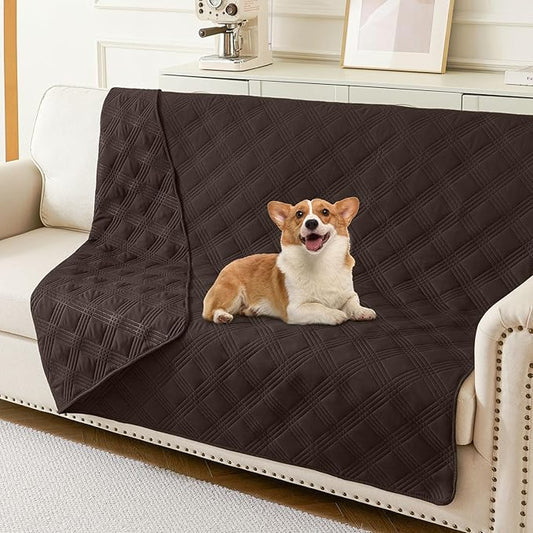 hyha Waterproof Dog Blanket, Reversible Pet Bed Blanket, Soft Sofa Couch Cover by hyha