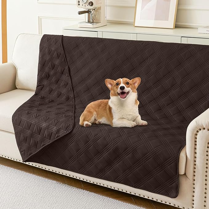 hyha Waterproof Dog Blanket, Reversible Pet Bed Blanket, Soft Sofa Couch Cover by hyha