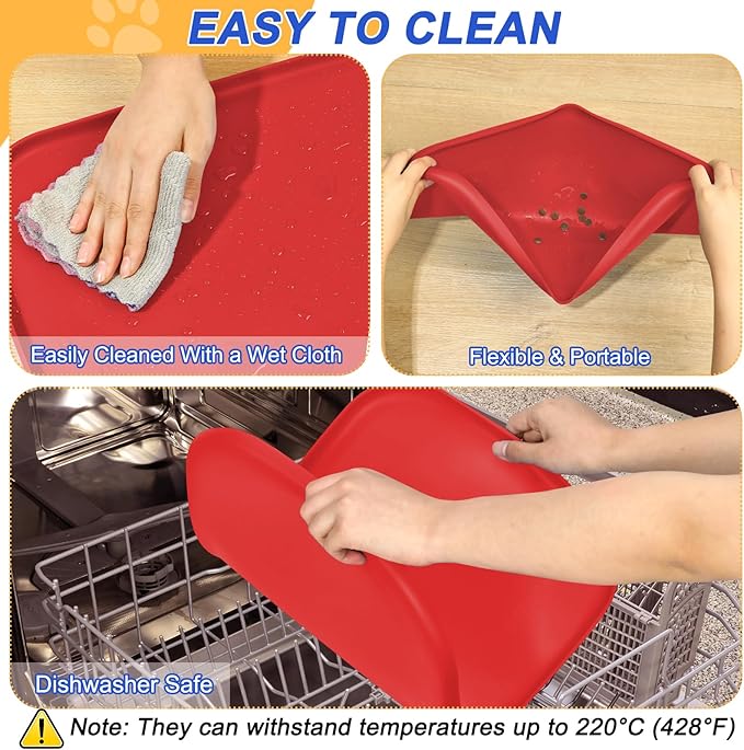 Silicone Pet Feeding Mat with Raised Edge - Image 6