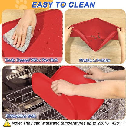 Silicone Pet Feeding Mat with Raised Edge - Image 6