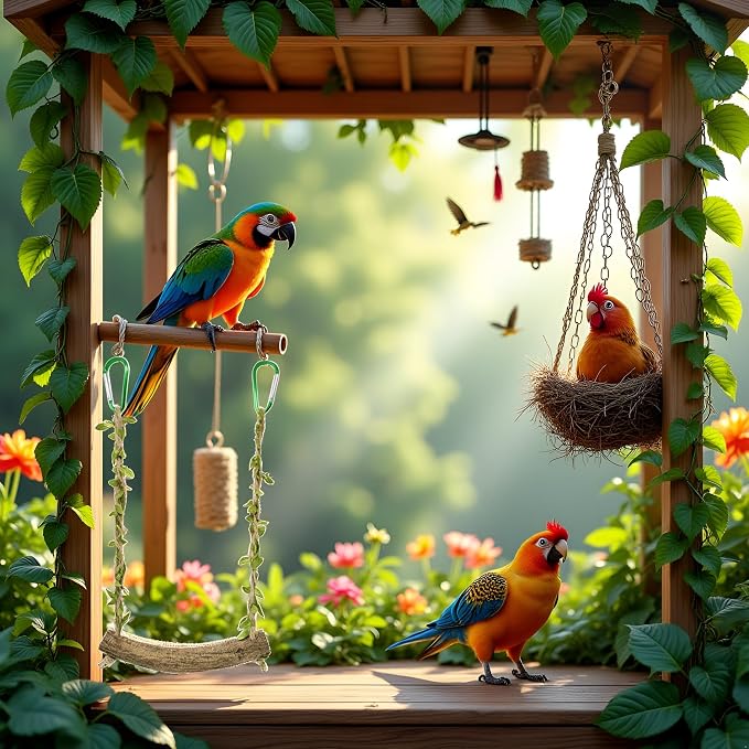 Chicken Swing Chicken Toy Perch Chicken Stand Bird Chew Toy - Image 3