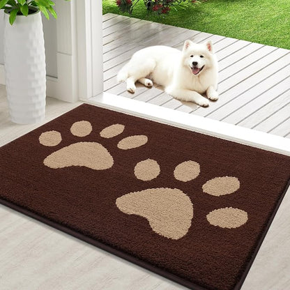 Buganda Dog Door Mat for Muddy Paws, Absorbent Dirt Trapper Washable Indoor by Buganda