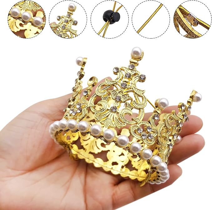 PET SHOW 2pcs Medium Dog Crown Headband Puppies Cat Hat - Image 3
