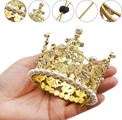 PET SHOW 2pcs Medium Dog Crown Headband Puppies Cat Hat - Image 3