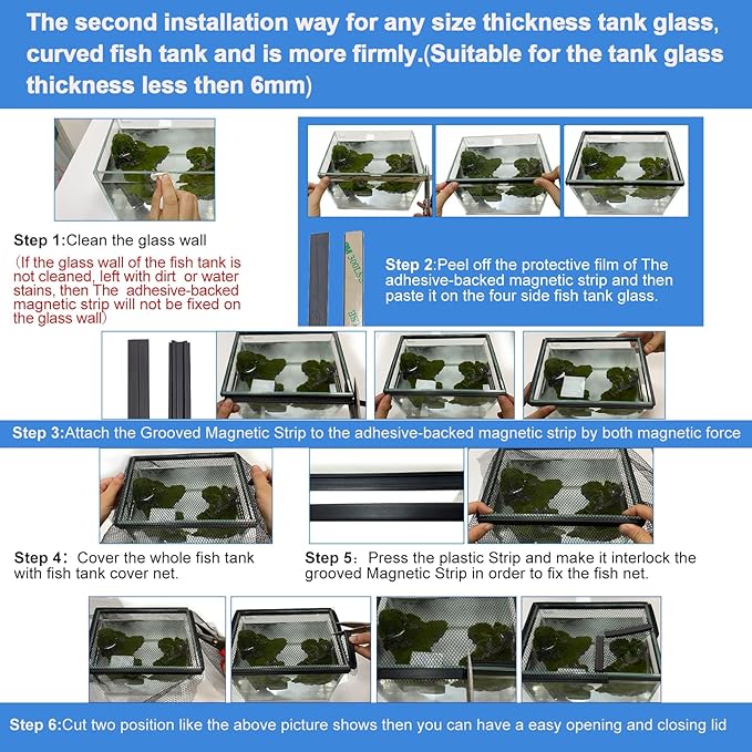 Magnetic Aquarium Anti-Jumping net Cover mesh to Protect Fish Jumping Out of - Image 3