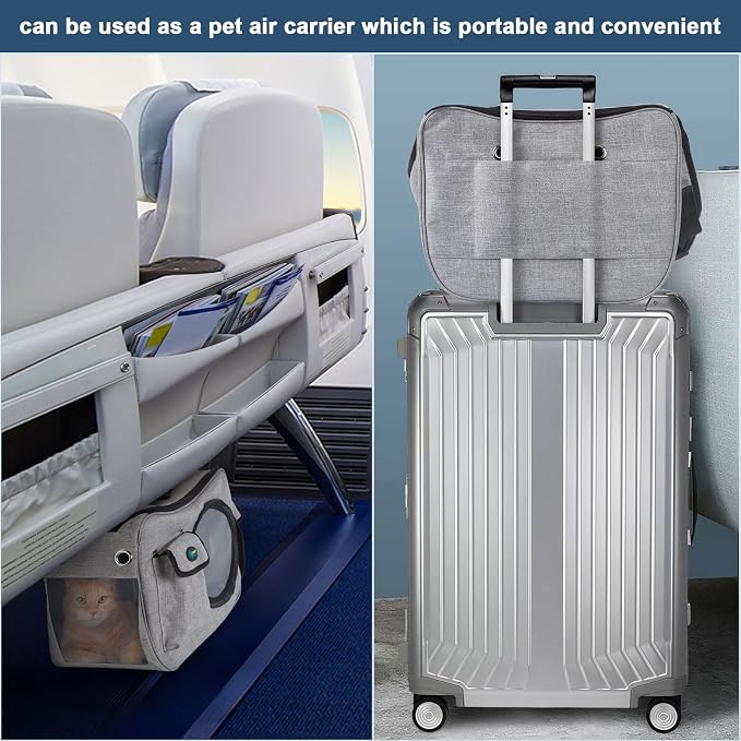 OWNPETS Pet Sling Carrier, Pet Airline Carrier Travel Bag, Fit 10~13lb Small - Image 2