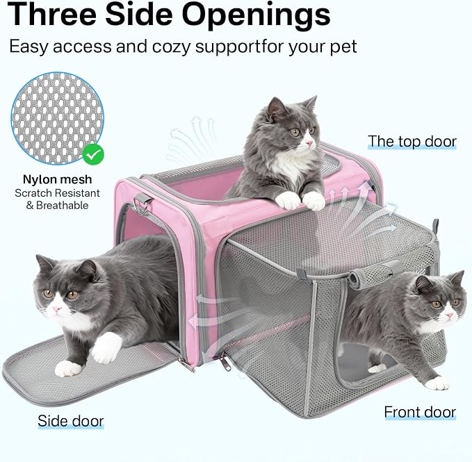 Expandable Cat Carrier, Airline Approved Soft Sided Pet Carrier - Image 5