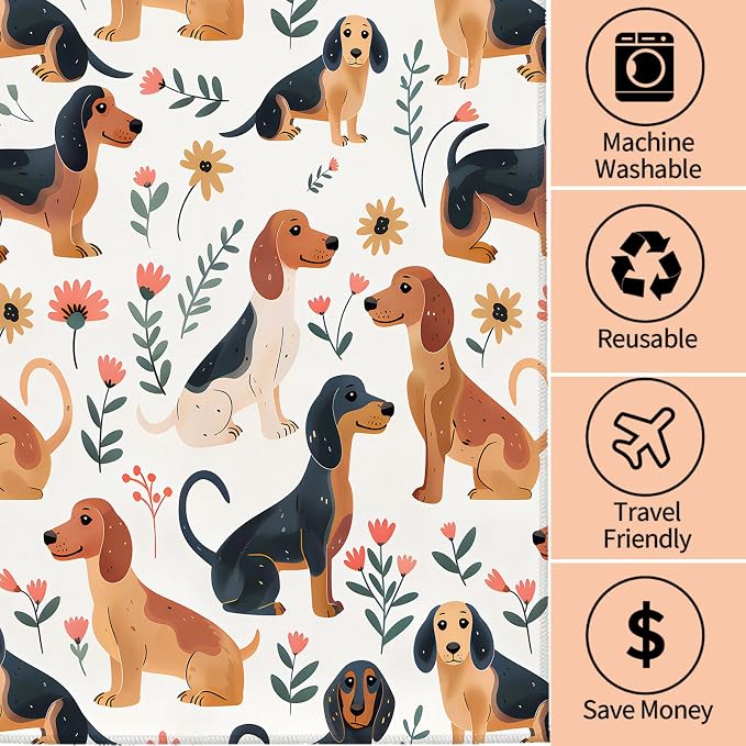 Cute Dachshund Hand Towels - Image 3