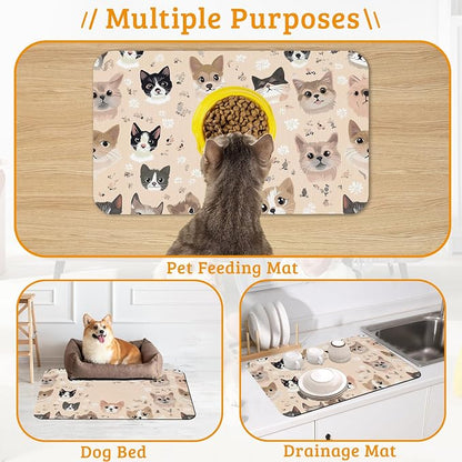 Pet Feeding Mat, Pet Photo Absorbent Dog Cat Food Mat Dog Mat - Image 7