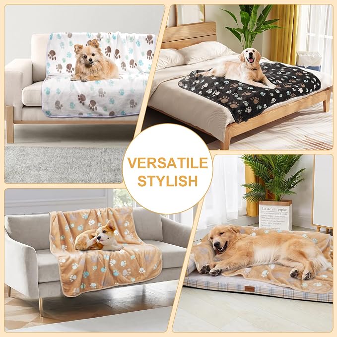 Dog Blanket for Large Dogs 3 Pack Dog Cat Flannel Blankets Washable Soft Pet - Image 6