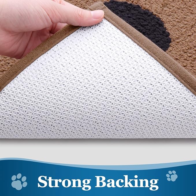 Buganda Dog Door Mat for Muddy Paws, Absorbent Dirt Trapper Washable Indoor - Image 4