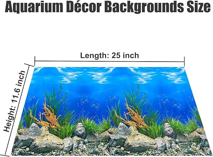 Aquarium Background Poster Water Plants 3D Coral Fish Tank Background Picture - Image 6