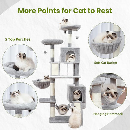 Cat Tree for Indoor Cats, Sturdy Cat Tree House - Image 5