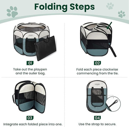 Love's cabin Pet Puppy Dog Playpen, Small Dog Tent Crates Cage Indoor/Outdoor - Image 8