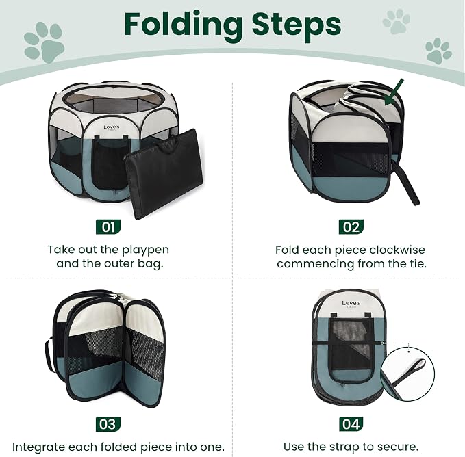 Love's cabin Pet Puppy Dog Playpen, Large Dog Tent Crates Cage Indoor/Outdoor - Image 8