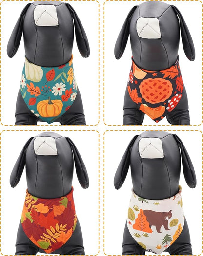 PET SHOW 50 Pack Fall Dog Bandanas Bulk Washable Thanksgiving Autumn Maple - Image 5