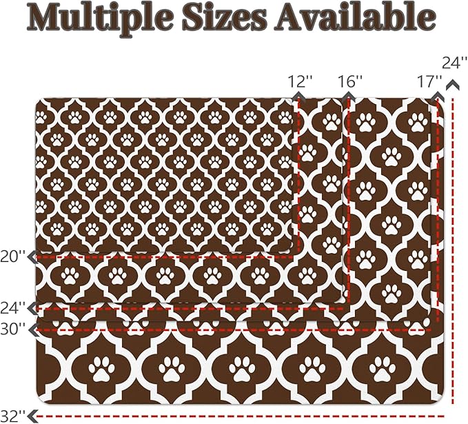 Dog Food Mat 17X30 Inch Pet Feeding Absorbent Mats - Image 4