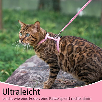 PUPTECK Adjustable Cat Harness and Leash Set Escape Proof Kitten Strap Collar - Image 4