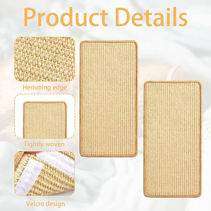 6 Pcs Cat Scratcher Mat, Sisal Cat Scratching Pad Scratch Mat - Image 3