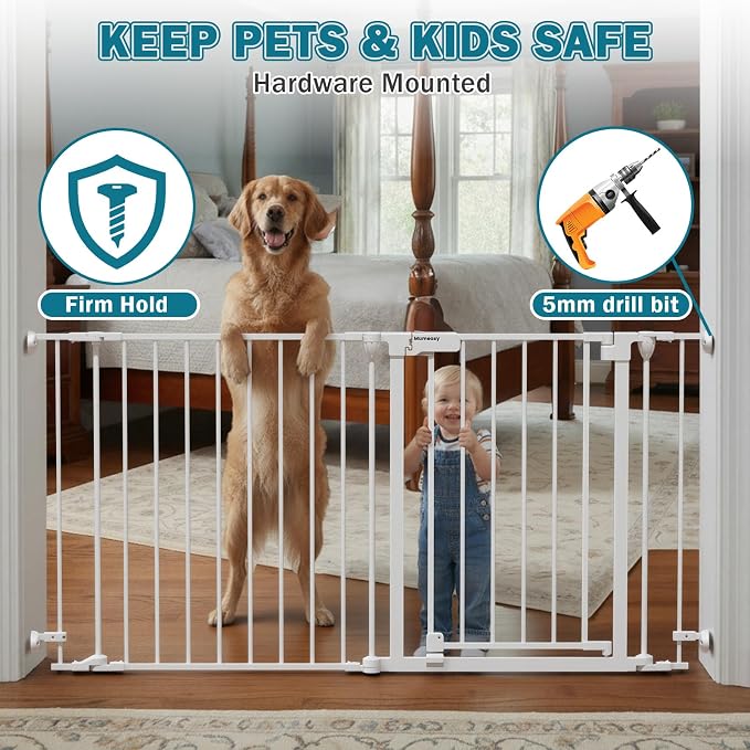 Mumeasy 80" Extra Wide Baby Gate - Image 4