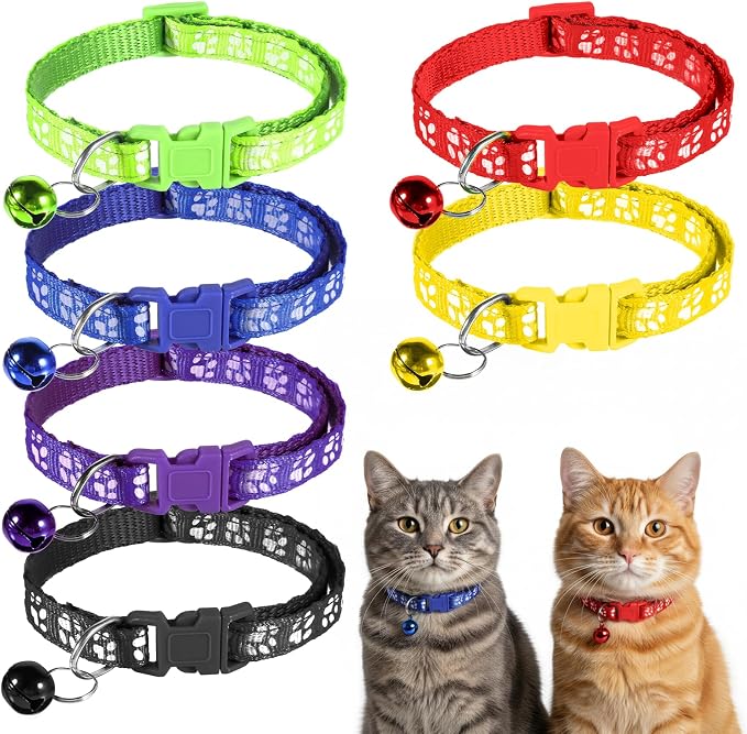 6 Pcs Collar for Cats, Breakaway Cat Collars Reflective Safety Kitten Collar by Unknown