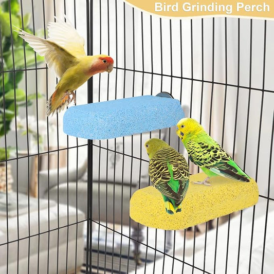 Wontee Bird Chewing Toys Grinding Beak Bird Perch Stand - Image 2