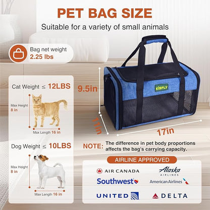 TSA Approved Pet Carrier in Cabin, Top-Open Portable Dog Carrier - Image 5
