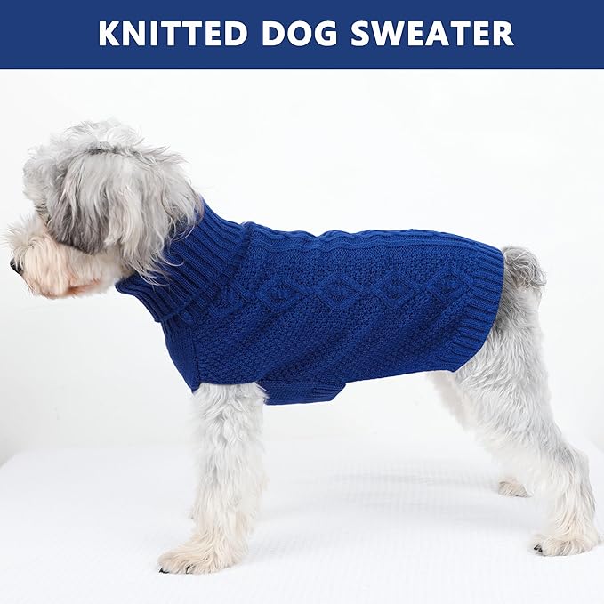Dog Sweaters Small Dog Clothes Winter Turtleneck Puppy Sweater Warm Pet Cat - Image 6