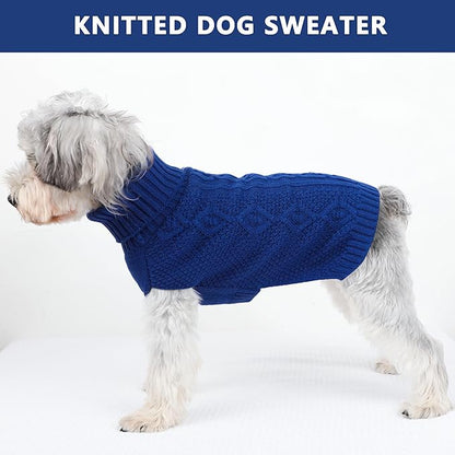 Dog Sweaters Small Dog Clothes Winter Turtleneck Puppy Sweater Warm Pet Cat - Image 6