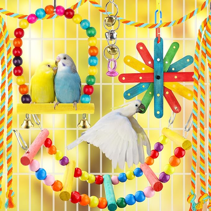 8 pcs Bird Toys for Parakeets - Image 6