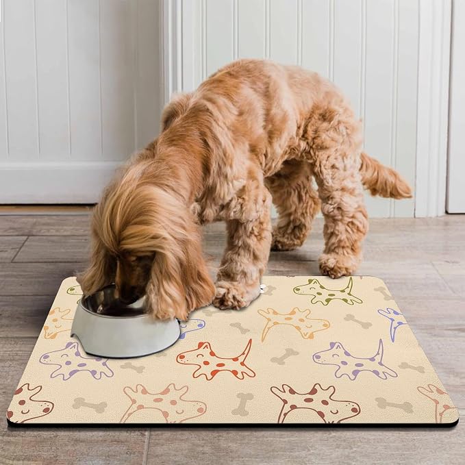 Pet Feeding Mat for Floors Waterproof Dog Mat for Food and Water Absorbent - Image 7