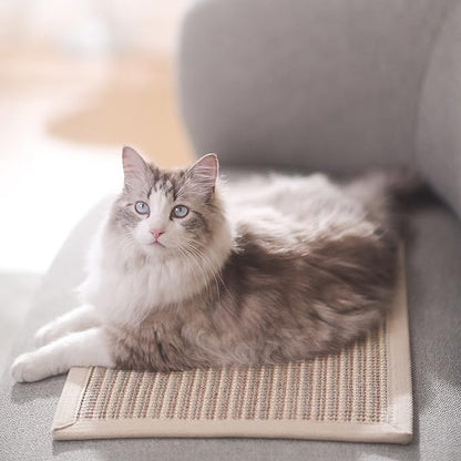 FUKUMARU Cat Scratcher Mat, 23.6 X 15.7 Inch Natural Sisal Cat Scratch Mats - Image 5
