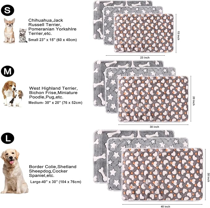 3 Pack Cat and Dog Blanket Soft & Warm Fleece Flanne Pet Blanket, Great Pet - Image 5