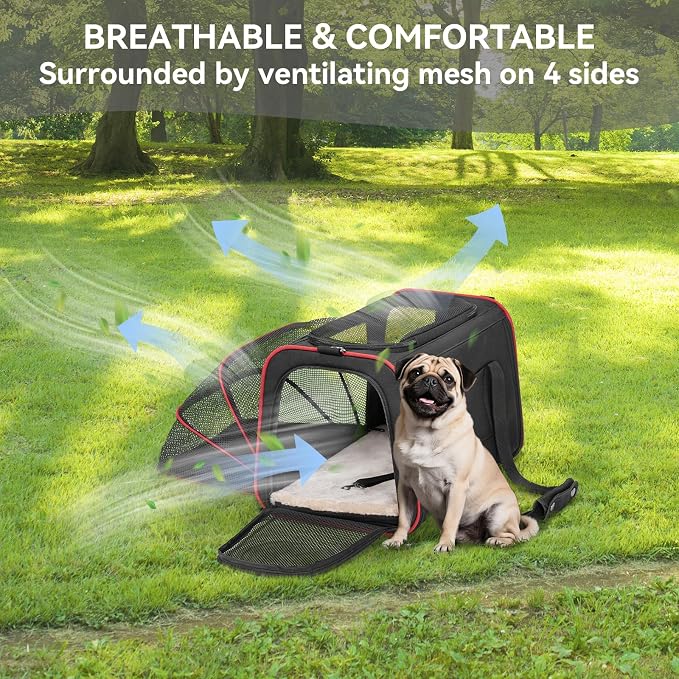 Petsfit Expandable Dog Carrier Large Cat Carrier, Soft-Sided Portable - Image 8