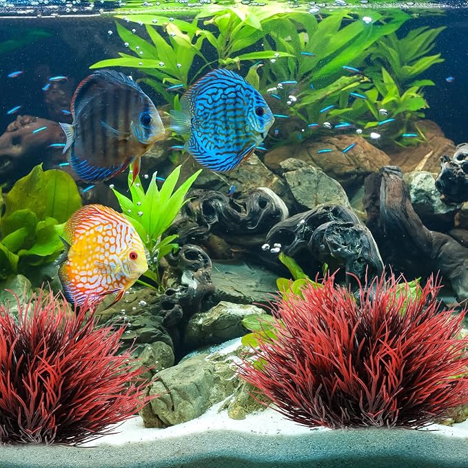 2 Pcs Aquarium Plants Fish Tank Decorations Artificial Fish Tank Plants Plastic - Image 6