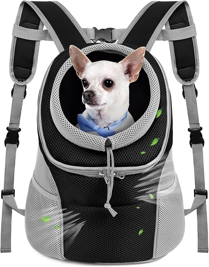 WOYYHO Pet Dog Carrier Backpack Small Dog Front Backpack Ventilated Dog Carrier by WOYYHO