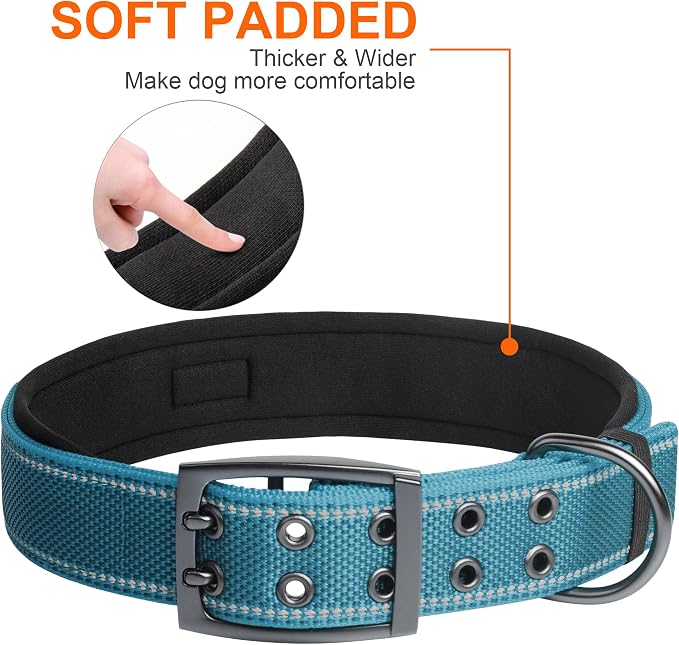 Fida Heavy Duty Dog Collar 1.5” Width, Ultra Soft Neoprene Padded, Adjustable - Image 4