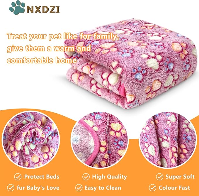 Dog Blankets for Large Dogs, Soft Fluffy Flannel Pet Blanket Mat Cover for Bed - Image 2