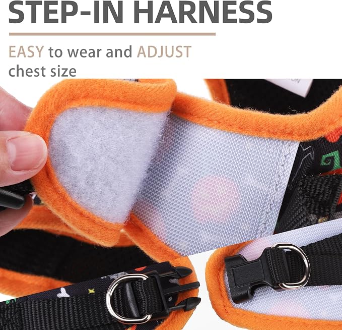 PUPTECK Adjustable Dog Harness Collar and Leash Set Step in No Pull Pet Harness - Image 3